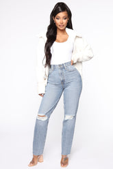 All Split Up High Rise Mom Jeans - Medium Wash Ins Street
